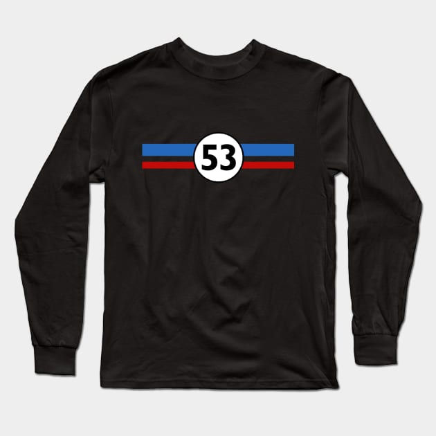 Herbie 53 Classic Racing Car 1963 Circle Logo #3 Long Sleeve T-Shirt by SalahBlt